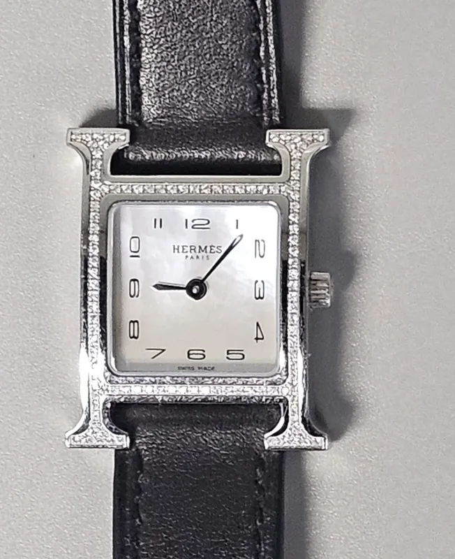 Hermes Diamond Heure H Wristwatch from auction in Okemos, Michigan — image 19