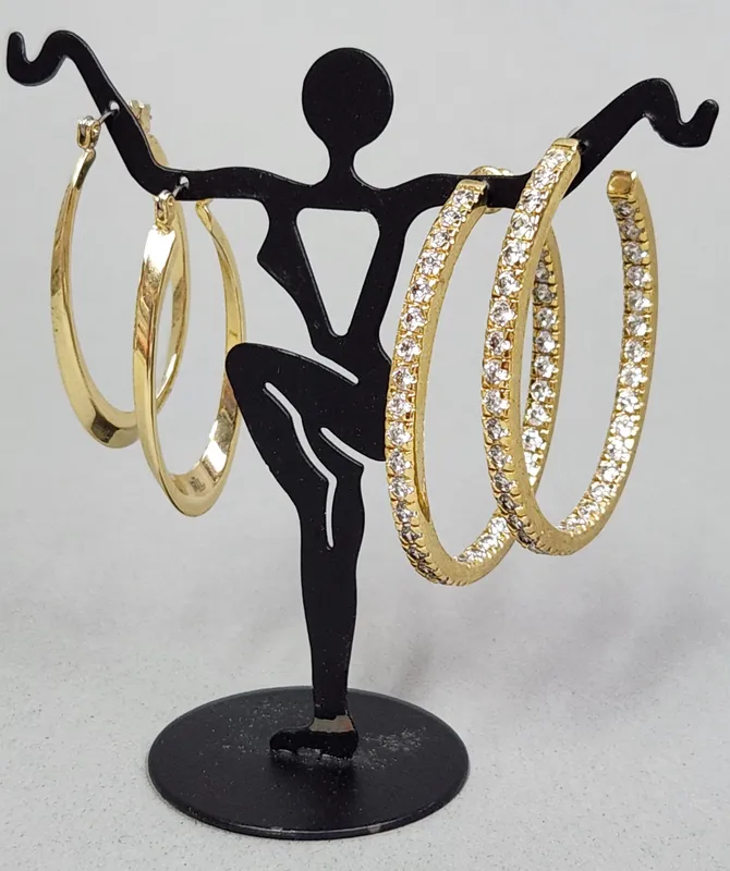 Gold-Tone Hoop Earrings from auction in Okemos, Michigan — image 23