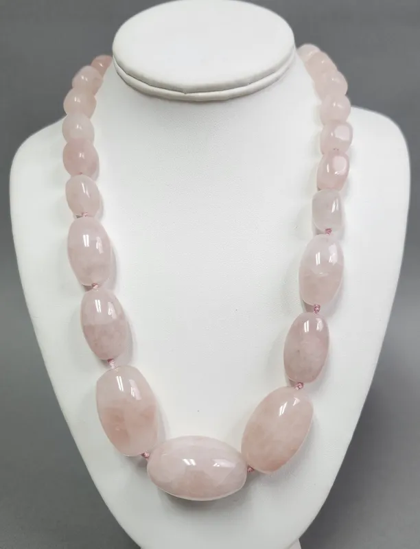 Rose Quartz Bead Necklace from auction in Okemos, Michigan — image 25