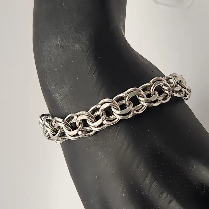 Sterling Double Link Bracelet 26.3 Grams from auction in Okemos, Michigan — image 43
