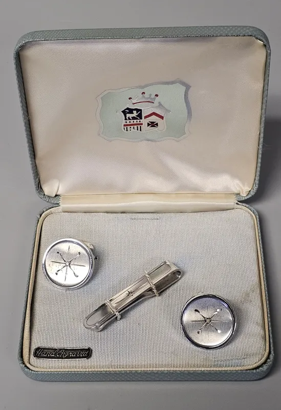 Mid-Century Sterling Silver Cufflink Set 29.9 Grams from auction in Okemos, Michigan — image 47