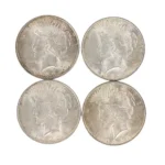 (4) 1922 Peace Silver Dollars from auction in Union, Illinois — image 17
